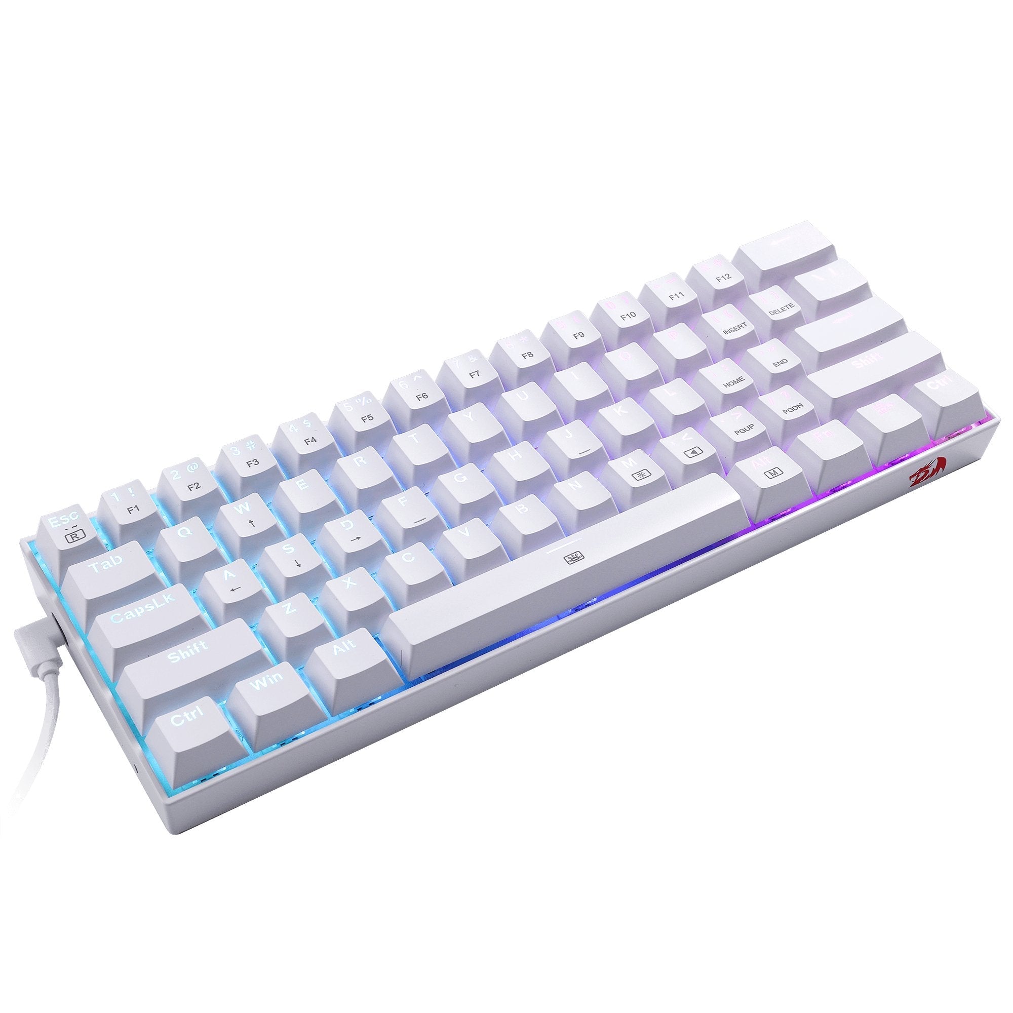 EAN 6950376772244 - REDRAGON K630W-RGB teclado Juego USB QWERTY Inglés Blanco imagen 2