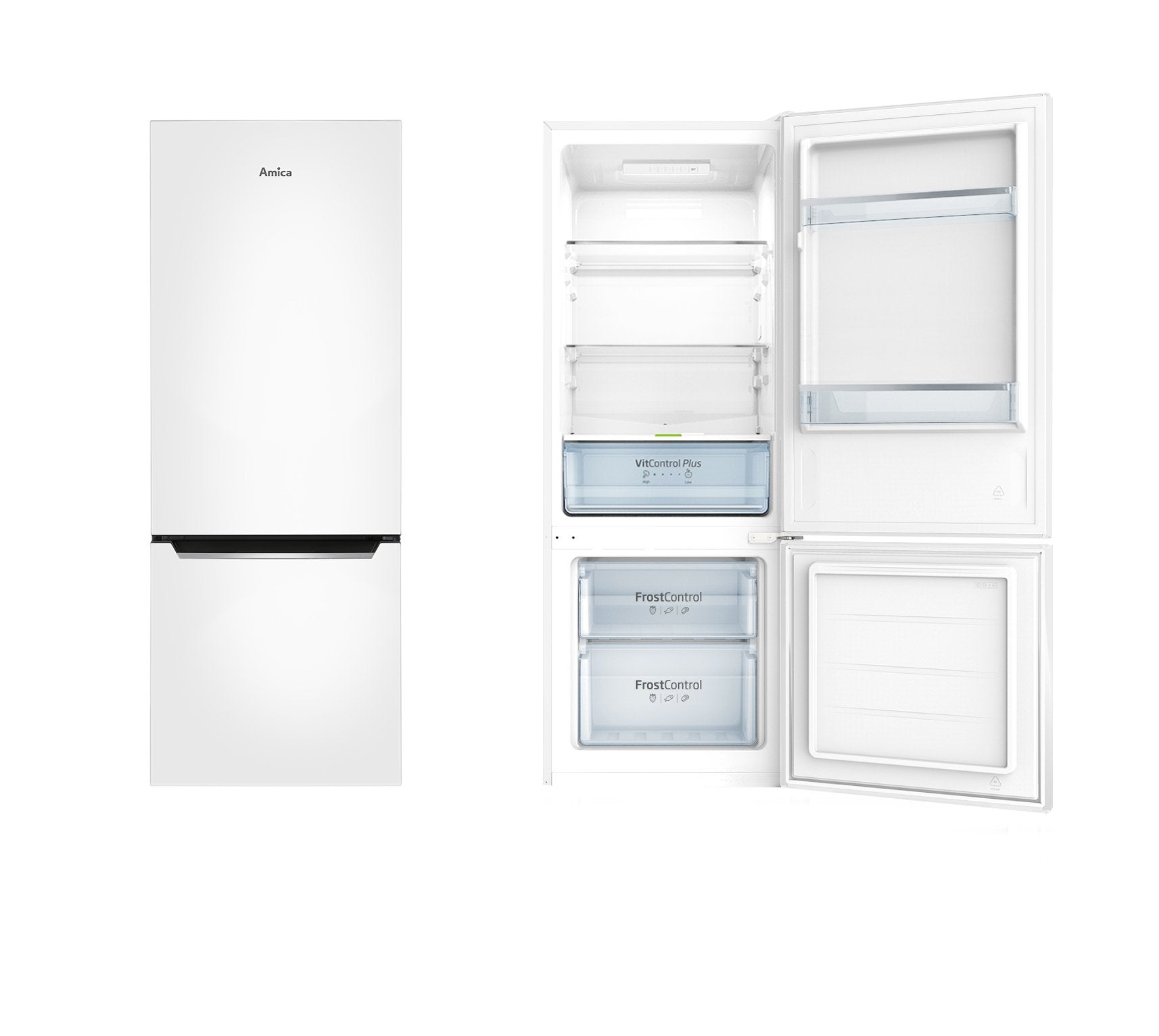 EAN 5906006912840 - Amica KGCL 384 160 W nevera y congelador Independiente 205 L Blanco imagen 11