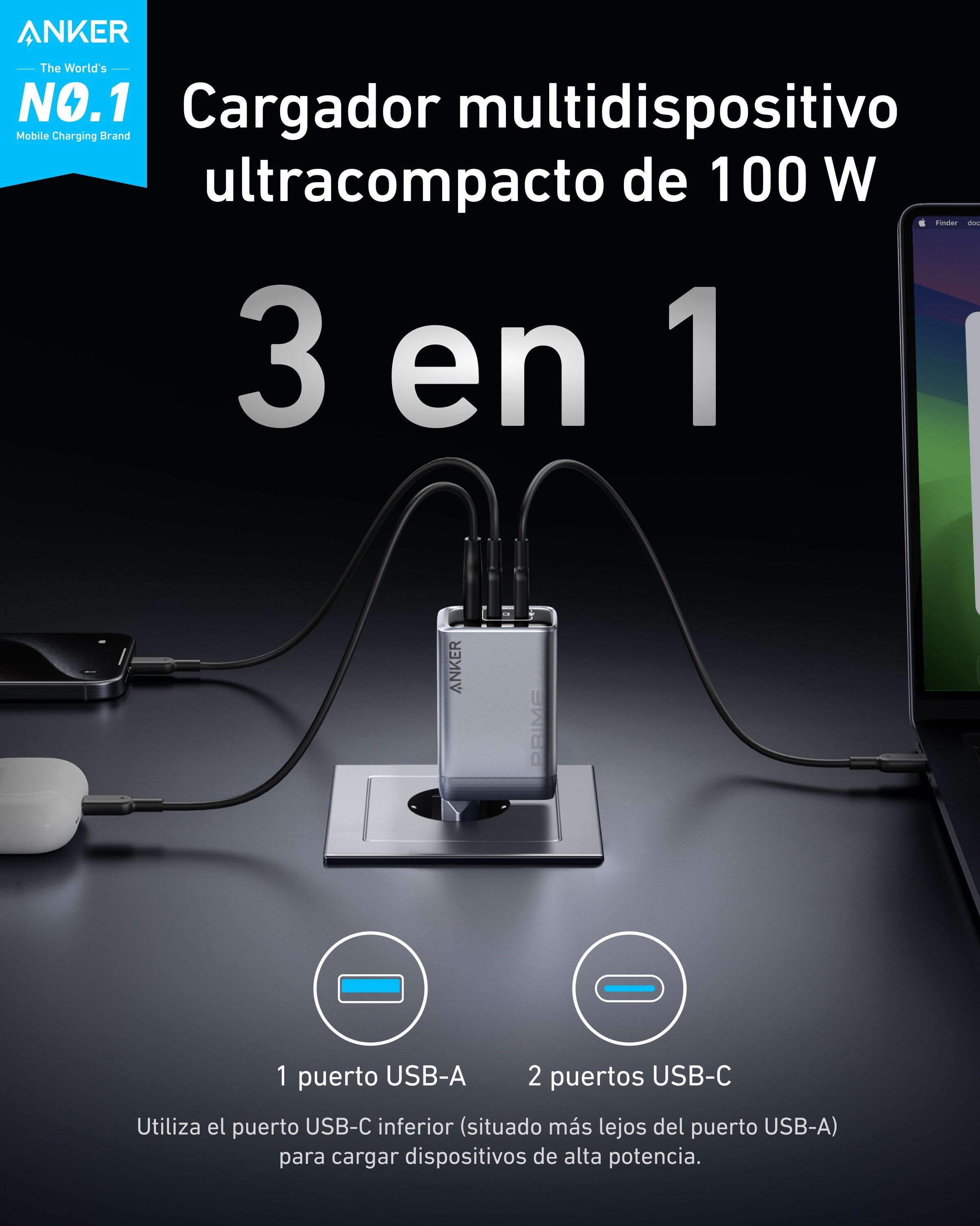 EAN 0194644199746 - Anker A2688341 cargador de dispositivo móvil Universal Negro Corriente alterna Interior imagen 8