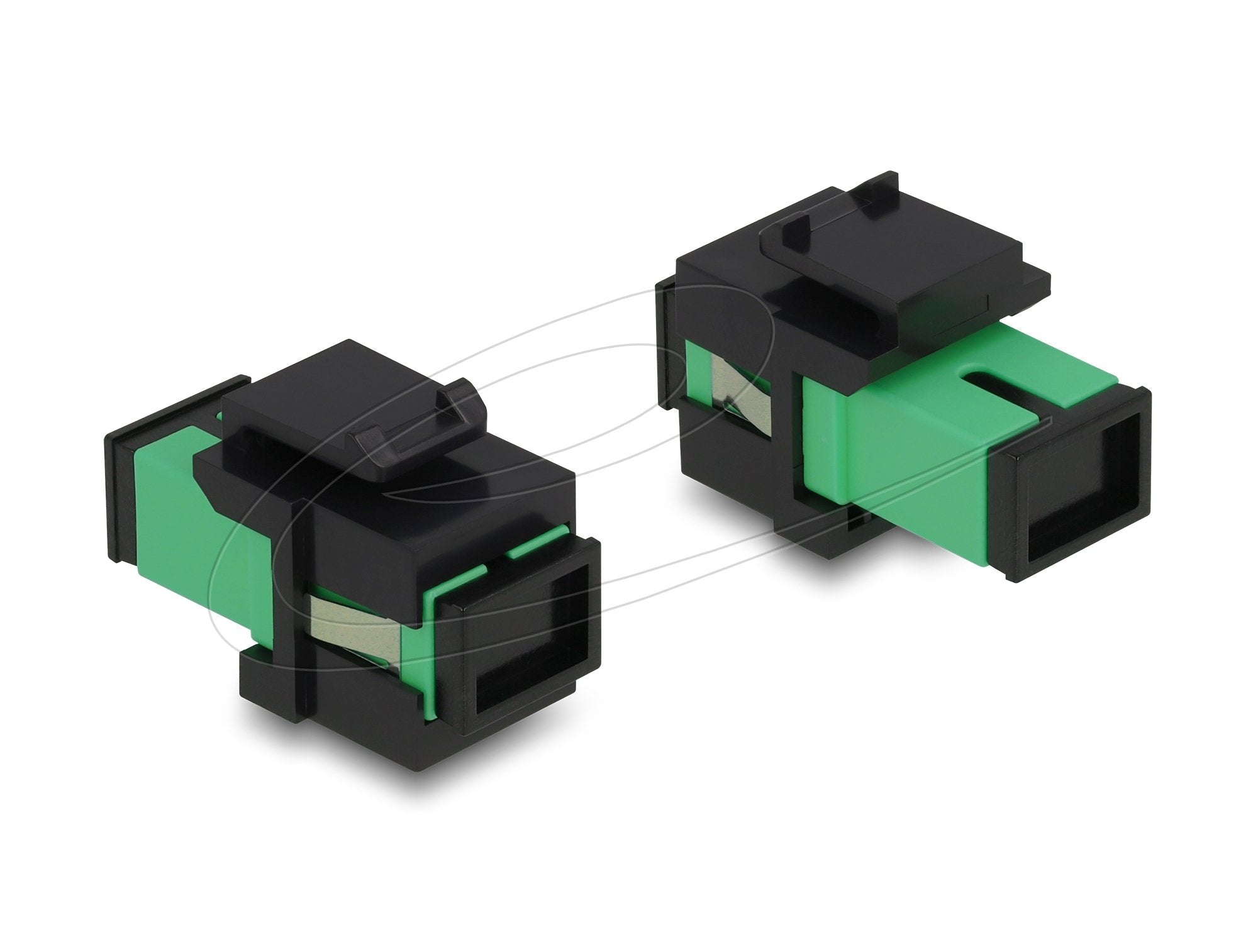 Keystone Modul Sc Simplex Buchse Zu Sc Simplex Buchse Grün Schwarz