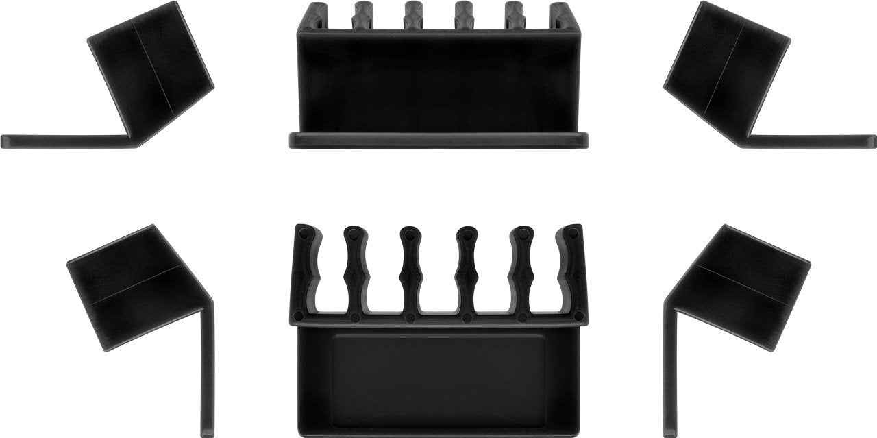 Goobay 70433 Organizador De Cables Escritorio 5-Slots Negro 2 Pieza(S)