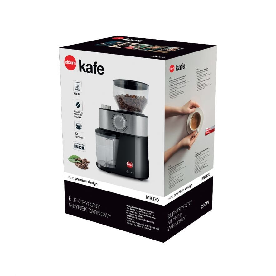 EAN 5908277386313 - ELDOM MK170 KAFE 200 W Negro, Acero inoxidable imagen 5