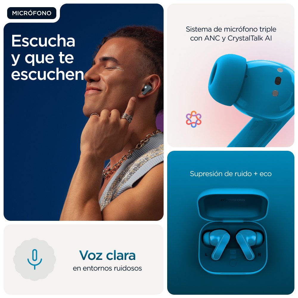 EAN 0840493607023 - Motorola Moto Buds Bass Auriculares True Wireless Stereo (TWS) Dentro de oído Llamadas/Música Bluetooth A imagen 15