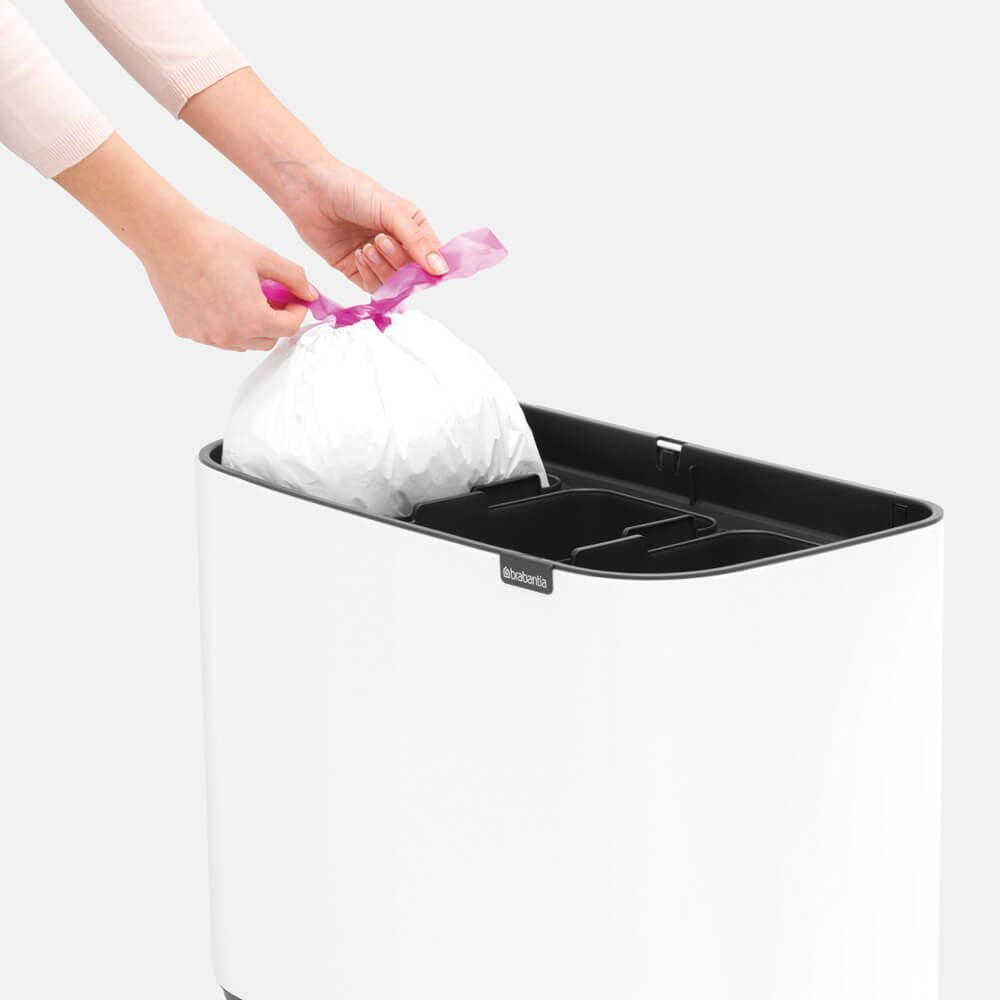 EAN 8710755313523 - Brabantia 313523 papelera 33 L Rectangular Acero inoxidable Negro, Blanco imagen 8
