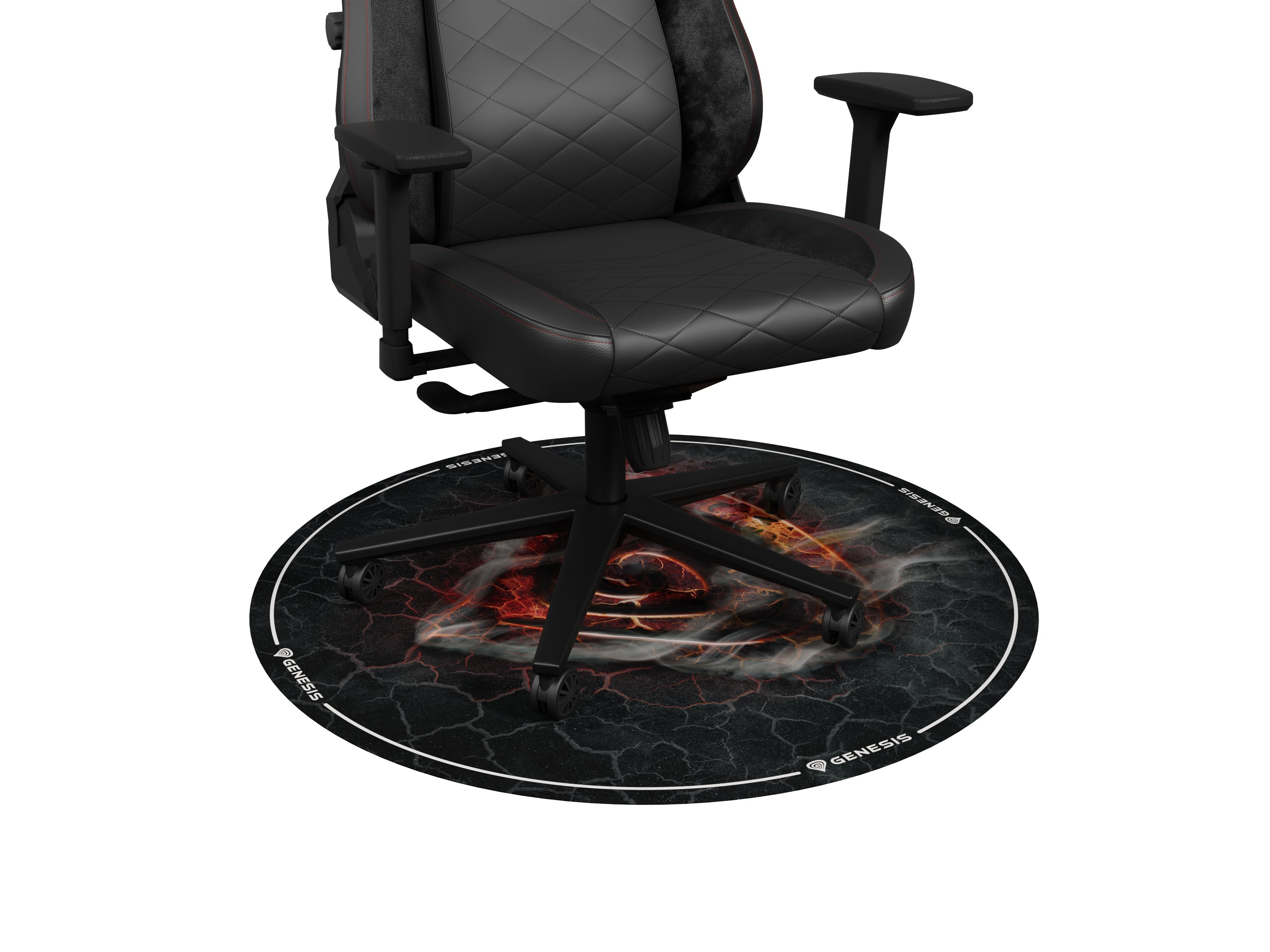 Alfombra Suelo Genesis Tellur 400 Redonda Lava 100cm