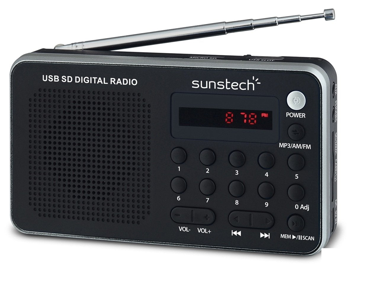 EAN 8429015014857 - Sunstech Portable digital AM/FM radio silver Portátil Analógica Negro, Plata imagen 1