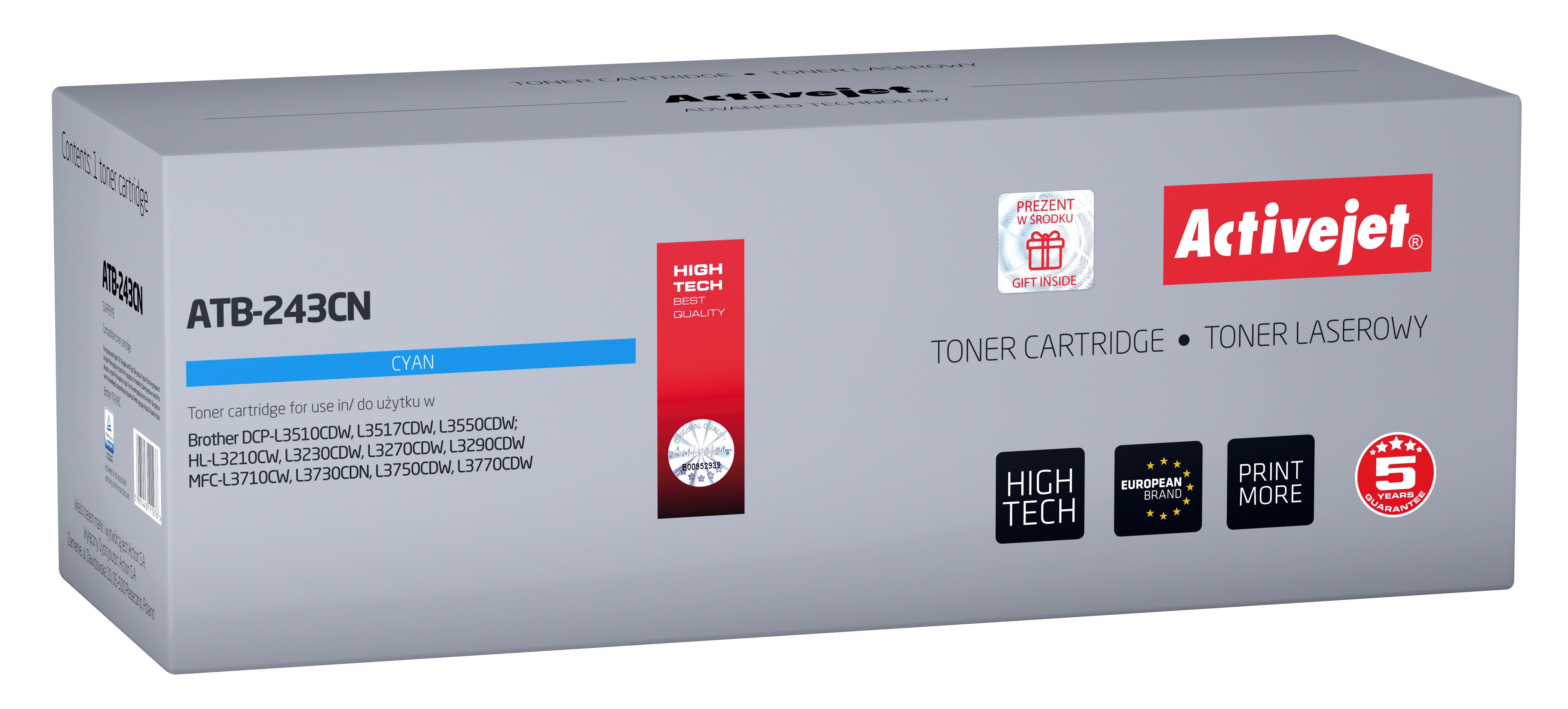 EAN 5901443111276 - Activejet ATB-243CN cartucho de tóner 1 pieza(s) Compatible Cian imagen 1