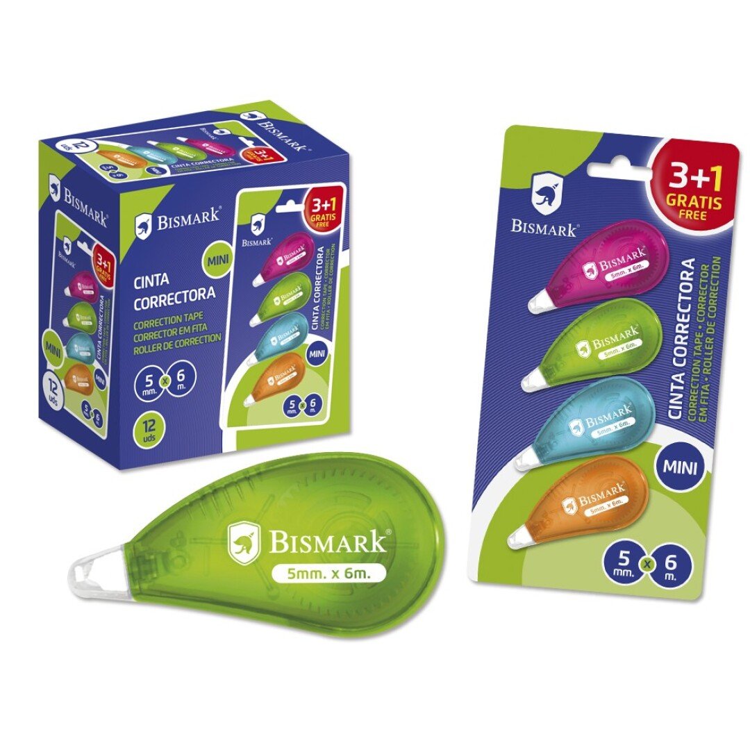 EAN 8430173257628 - Bismark 325762 corrección de películo/cinta 6 m Multicolor 4 pieza(s) imagen 1