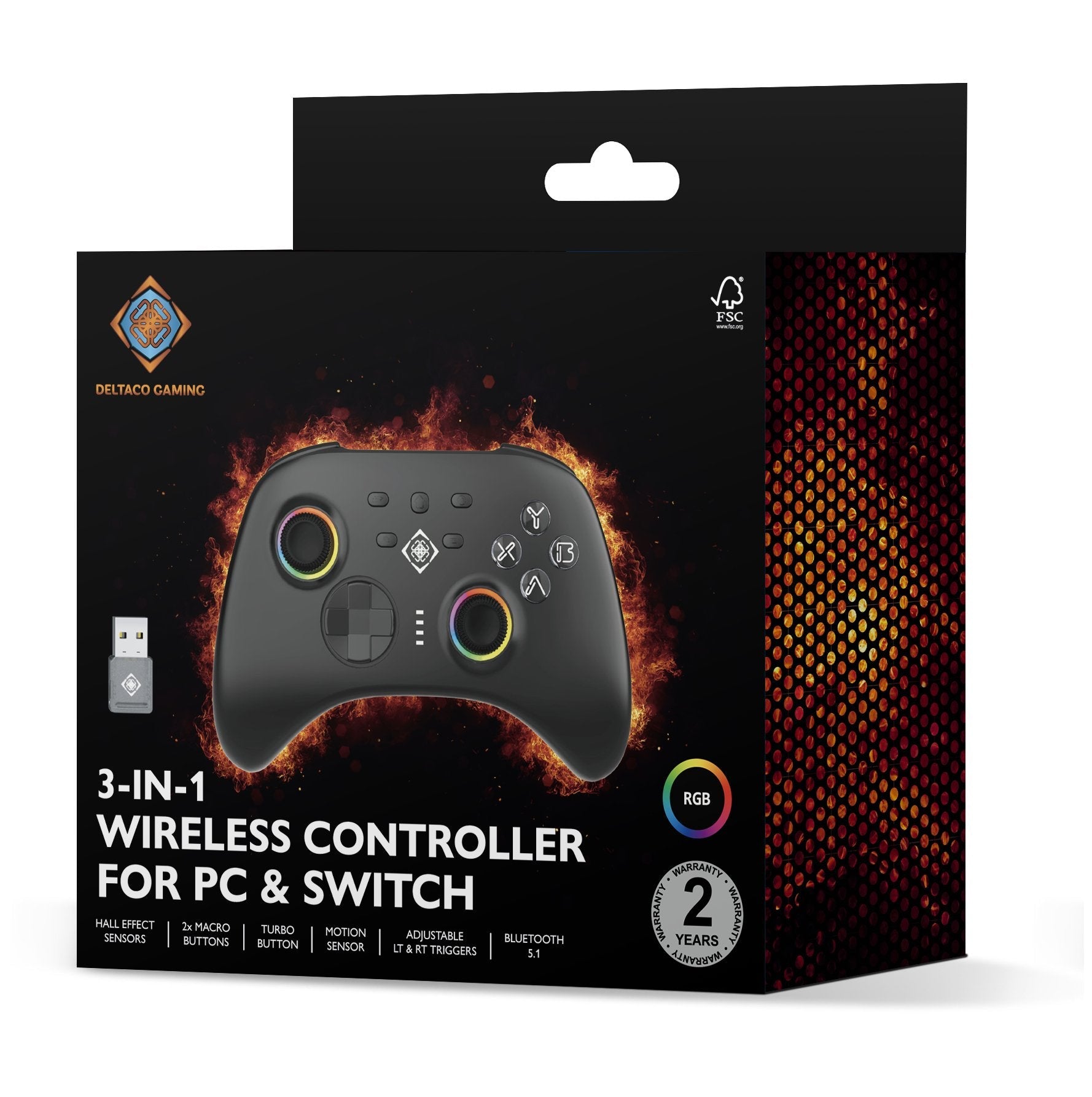 Deltaco Wireless 3-In-1 Pc Controller 2.4g Bt
