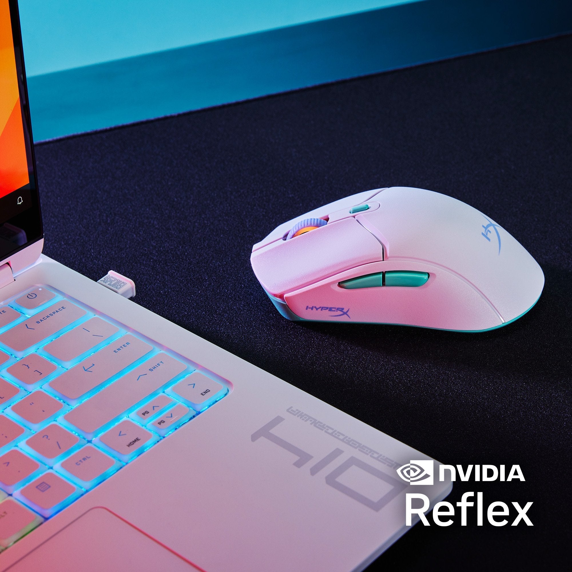 Hp Hyperx Pulsefire Haste 2 Core Inalámbricos: Ratón Gaming (Blanco/Verde/Púrpura)