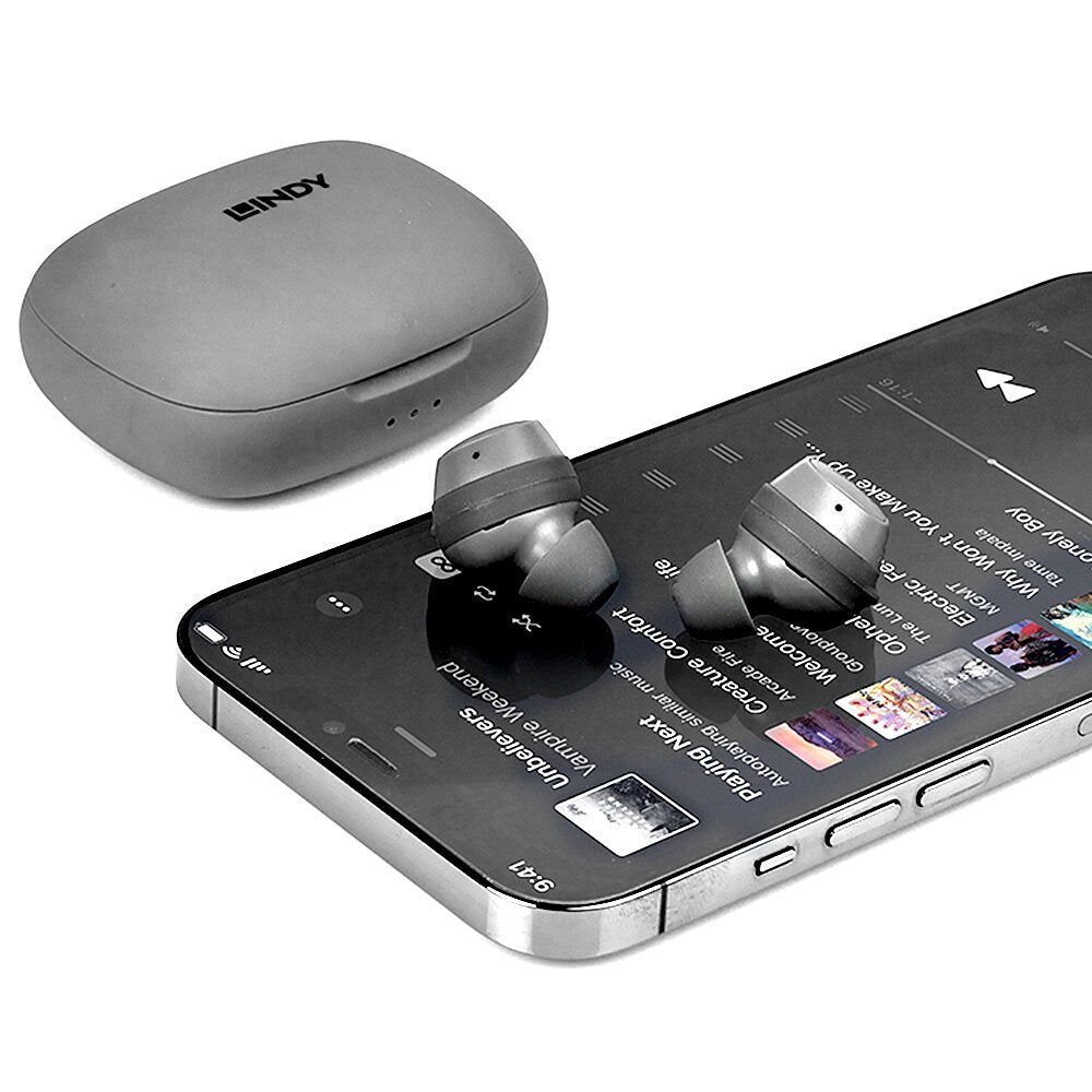 EAN 4002888731942 - Lindy LE400W Auriculares Inalámbrico Dentro de oído Música/uso diario USB Tipo C Bluetooth Gris imagen 3