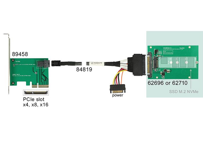 Konverter U.2 Sff-8639 > M.2 Nvme Key M