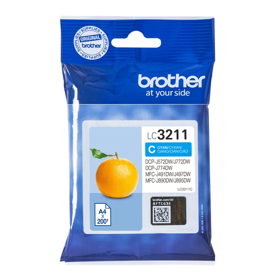 EAN 4977766775755 - Brother LC3211C cartucho de tinta 1 pieza(s) Original Rendimiento estándar Cian imagen 1