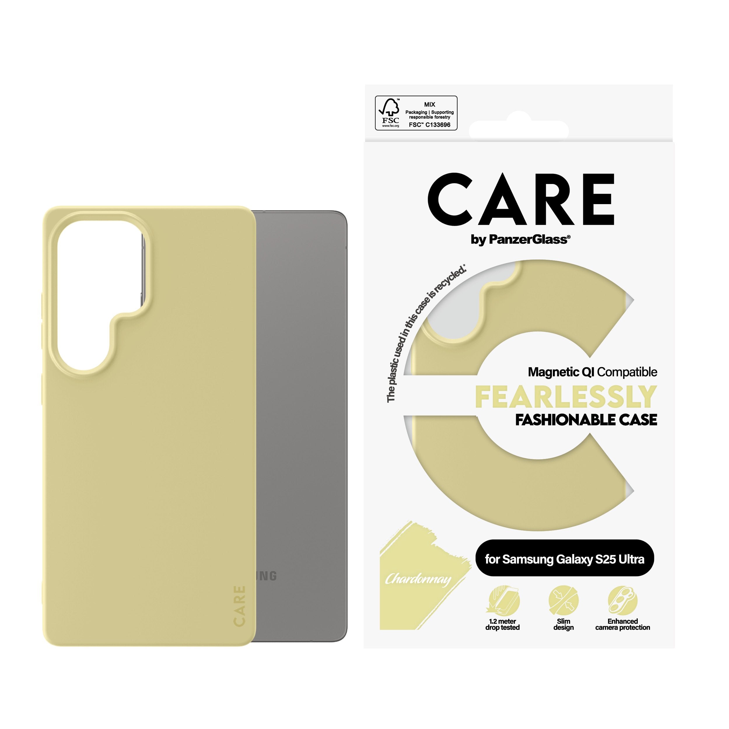 EAN 5715685016561 - PanzerGlass CARE™ by ® Case Chardonnay w. Qi Compatible Samsung Galaxy S25 Ultra funda para teléfono móvi imagen 2