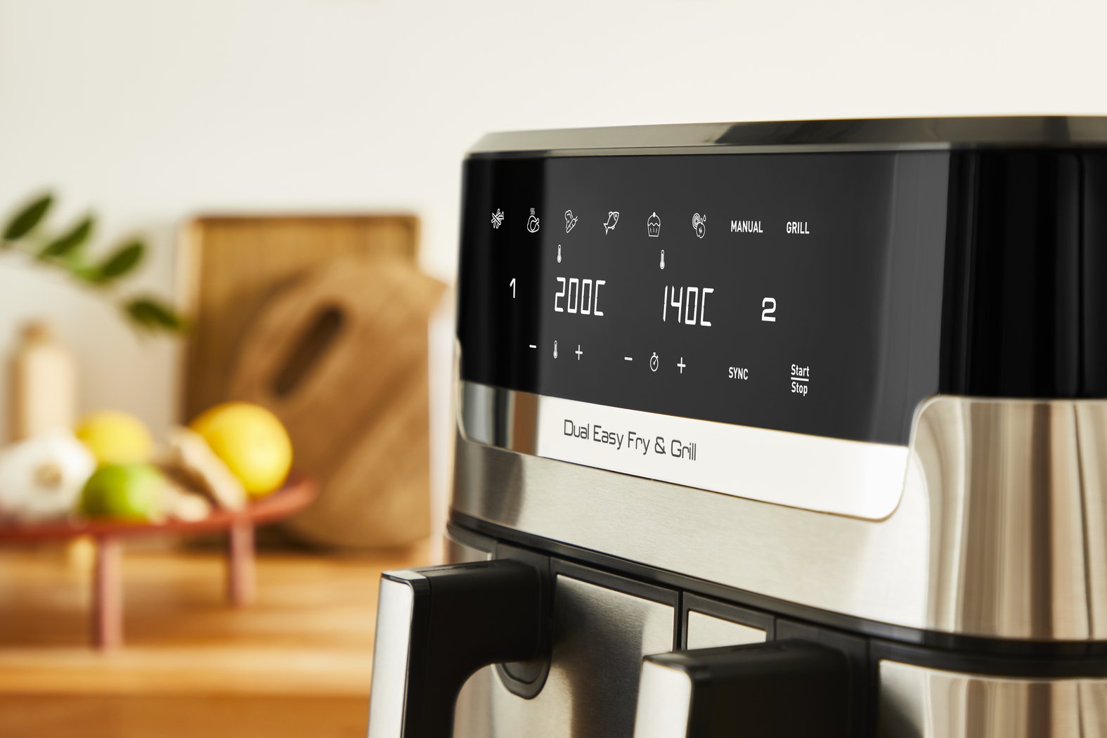 Freidora Tefal Ey905d De Aire Caliente Acero Fino/Negro