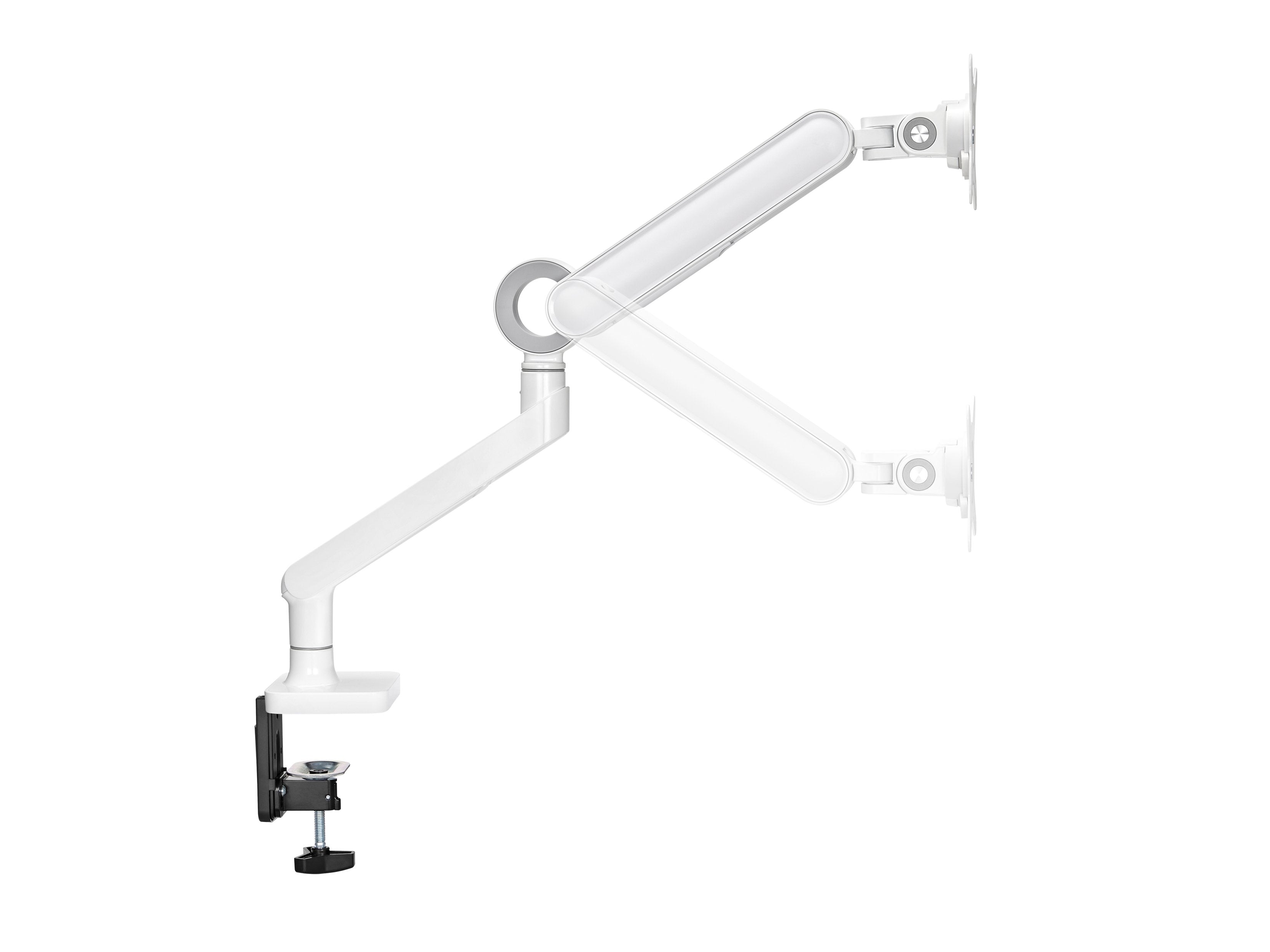 Soporte De Mesa Equip 650185 Para 1 Monitor De 17-35 Blanco De Aluminio Max. 10.5kg Por Pantalla Max.Vesa 100x100 Resorte De Gas
