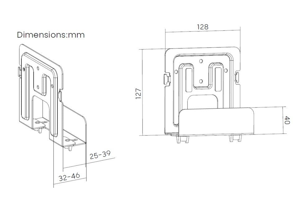 Equip Wandhalterung Para Audio Video Geräte Faltbar Max.1kg