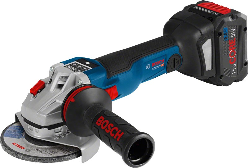 Amoladora Angular A Batería Bosch Professional Gws 18v-10 Sc Professional Azul/Negro, Sin Batería Ni Cargador, Módulo Bluetooth, En L-Boxx 06019g340b