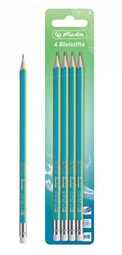 Lápices Herlitz 4 Piezas Hb Greenline Blíster De Madera