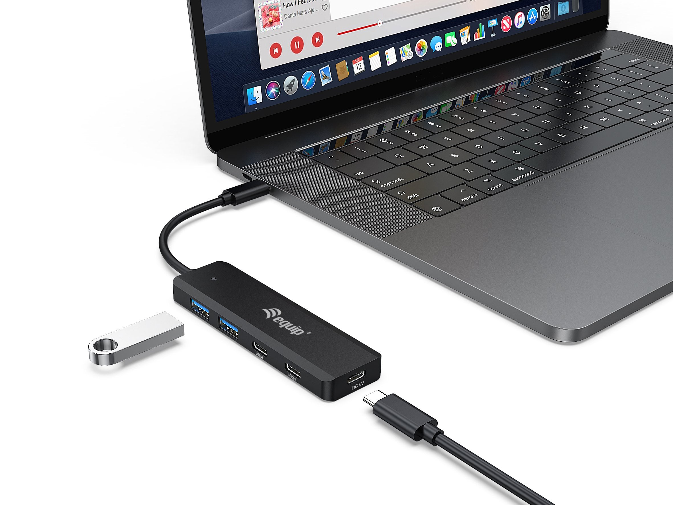 EAN 4015867234235 - Equip 128964 hub de interfaz USB 3.2 Gen 1 (3.1 Gen 1) Type-C 5000 Mbit/s Negro imagen 2