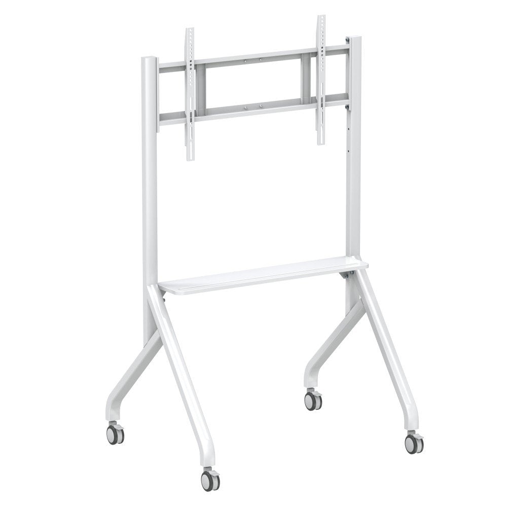 Soporte De Suelo Móvil Multifunción Techly Para Tv Lcd, Led Y Plasma De 65 A 100 Pulgadas, Blanco