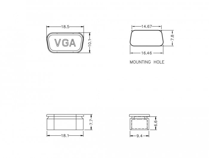 Delock Staubschutz Für Vga Und D-Sub9 D-Sub15 Buchse 10 Stück Transparent