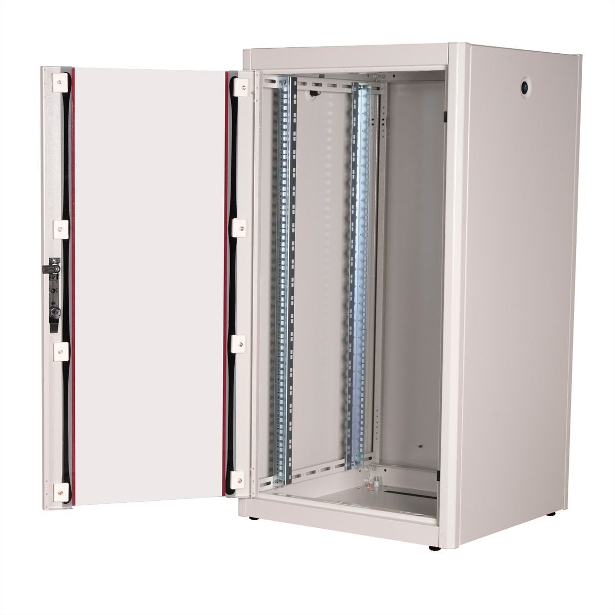 Roline 19-Zoll Netzwerkschrank Basic 22 He, 600x600 Bxt Glastr Grau