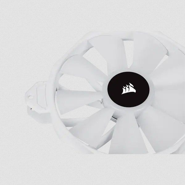 Ventilador Led Corsair Sp140 Rgb Elite Blanco De 140 Mm Rgb Con Paquete Doble Airguide