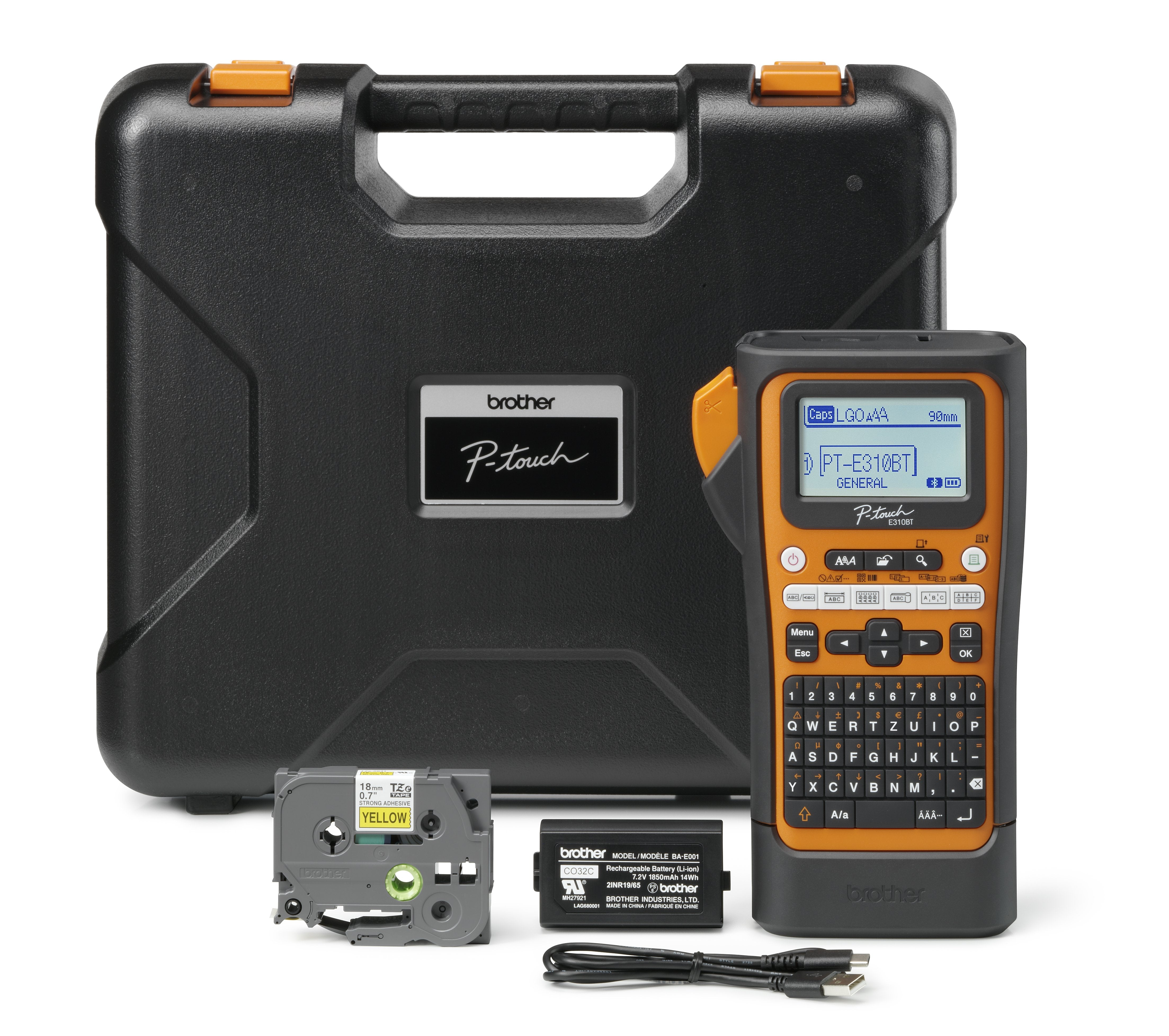 Impresora De Etiquetas Brother Pt-E310btvp Transferencia Térmica 180 X 180 Dpi 20 Mm/S Inalámbrico Y Alámbrico Hse/Tze Bluetooth Qwertz
