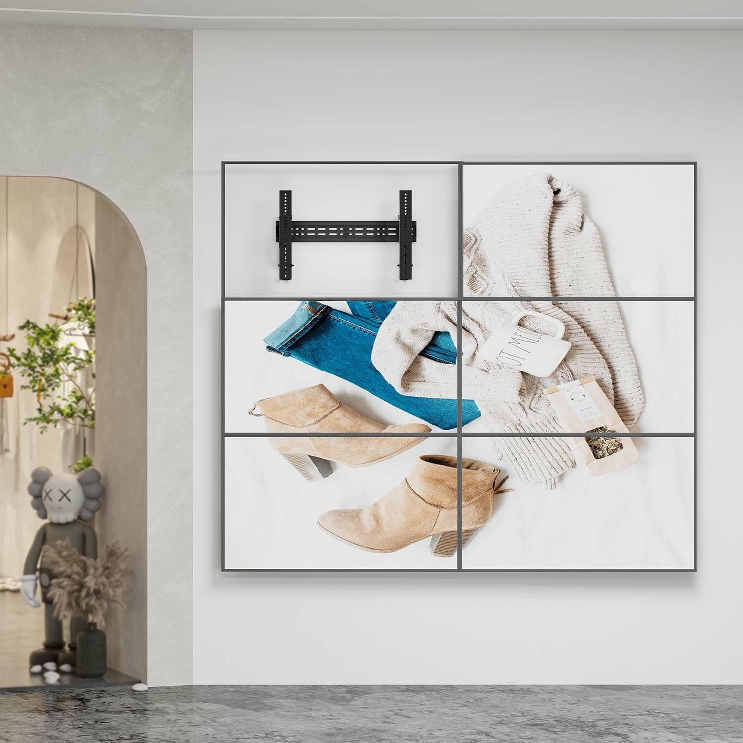 Aisens Soporte Para Videowall Nivelable Y Función Pop-Out Para Tv 70kg De 37-70, Negro