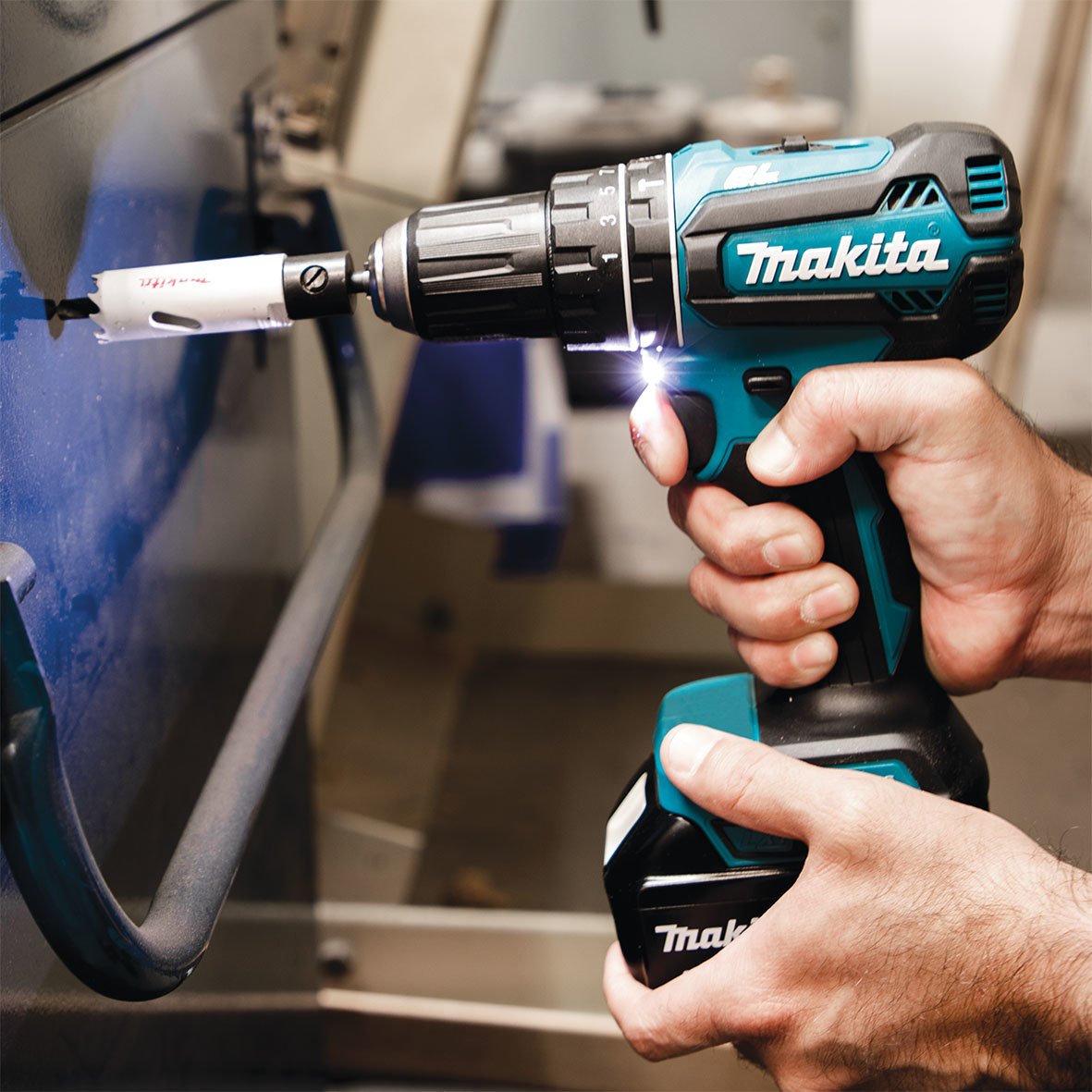 Makita Dhp485z Taladro Sin Llave Negro, Azul 1,1 Kg