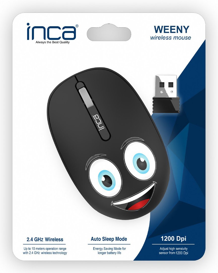 Inca Wrls Raton 1200dpi 3tamen 2.4ghzusb-A Weeny Emoji Sw