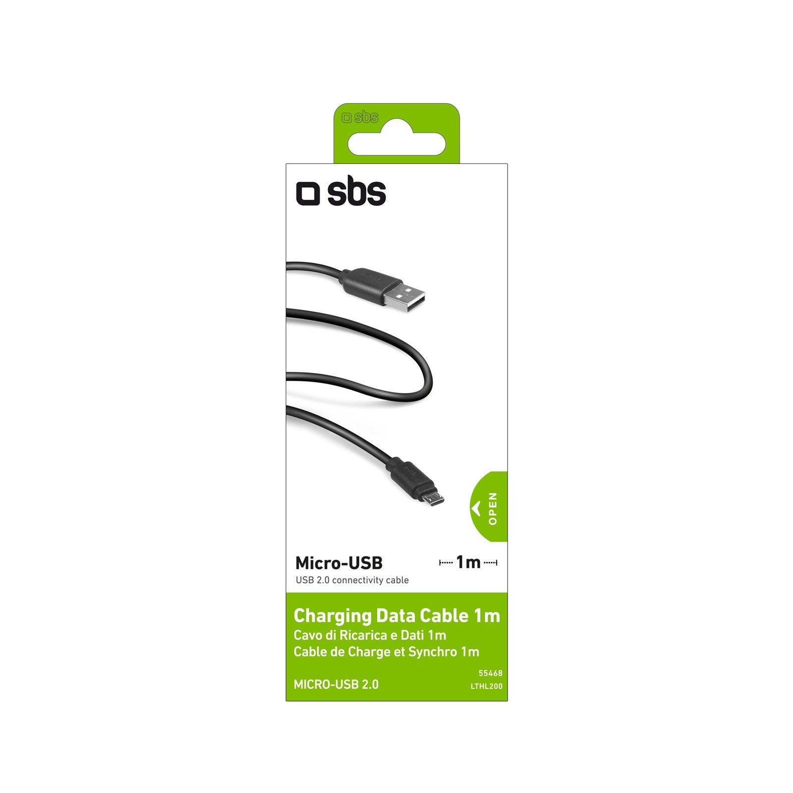 Cable Usb Sbs Usb 2.0 A Micro Usb 1m