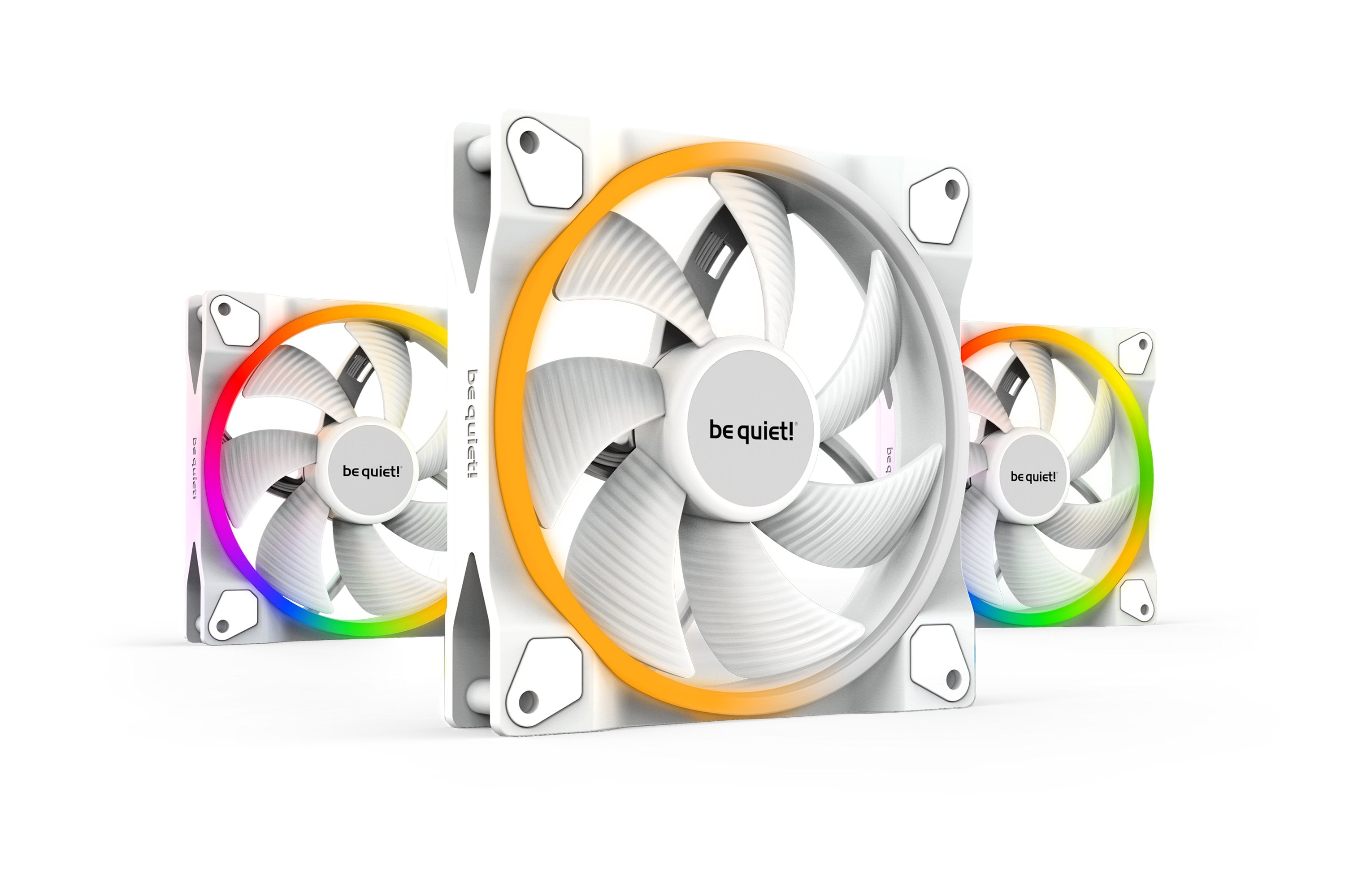 Ventilador 140x140 Be Quiet Light Wings White Pack 3ud 1500rpm Pwm Argb