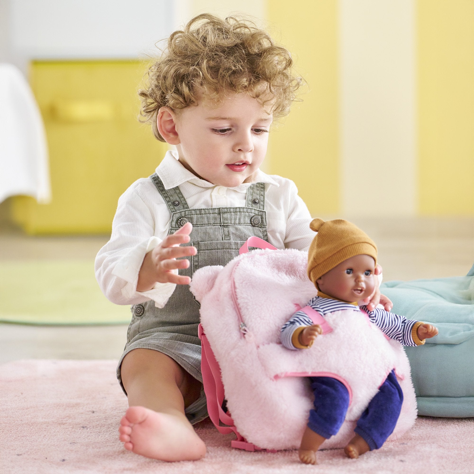 Simba-Dickie Mon Premier Poupon 30cm Plüschrucksack + Trage (Rosa/Rosa) 9000111170