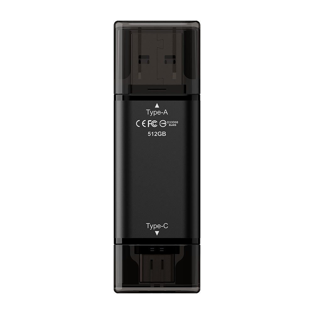 EAN 4711430803623 - Team Group X1 MAX unidad flash USB 512 GB USB Type-A / USB Type-C 3.2 Gen 2 (3.1 Gen 2) Negro imagen 1