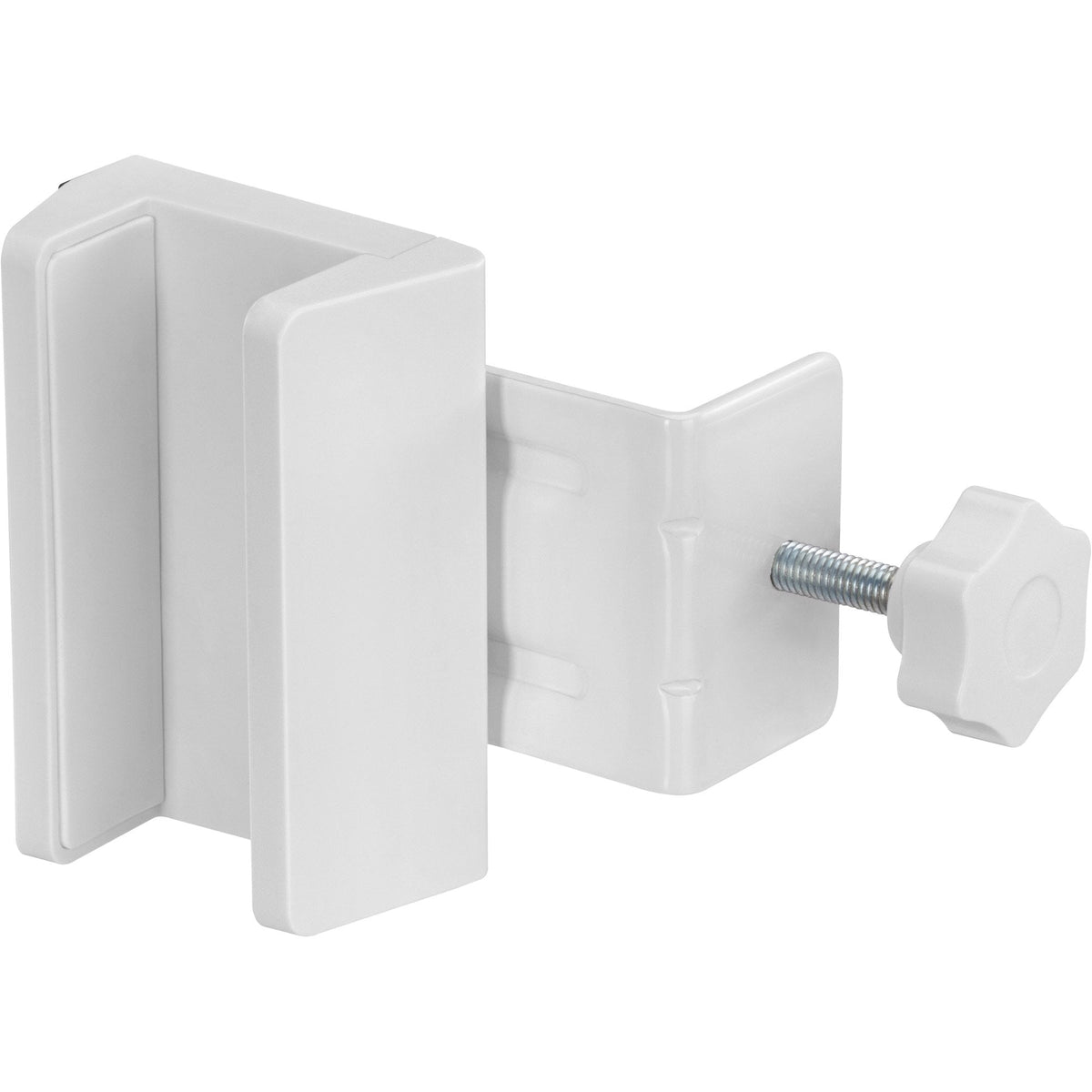 Abrazadera Para Pata De Mesa Inline Para Regleta Tornillo, Blanca