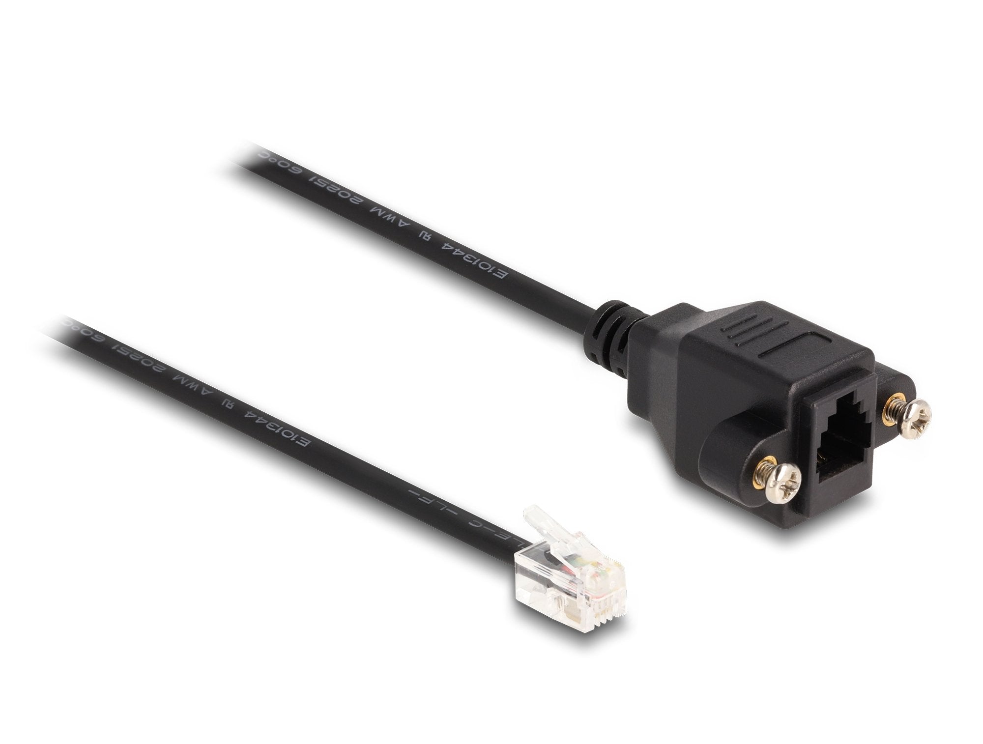 Delock Cable Rj10 Stecker Zu Rj10 Buchse Zum Einbau 30 Cm Schwarz
