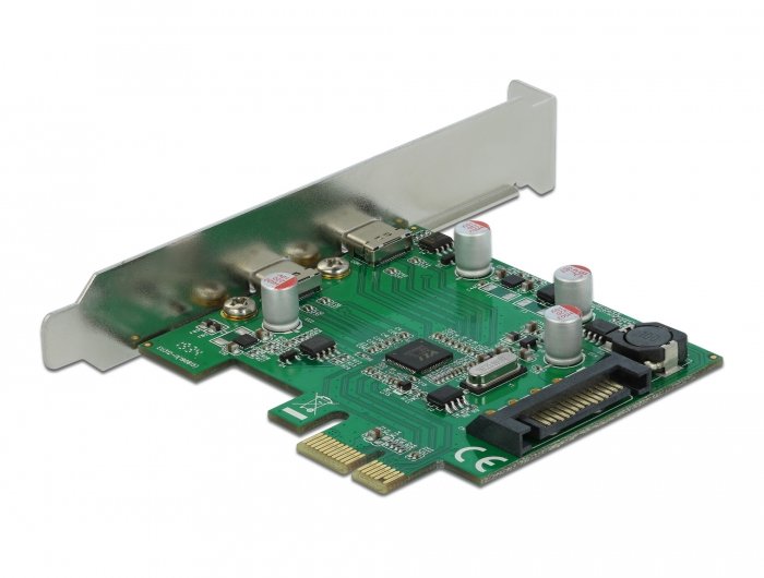 Tarjeta Delock Pci Express X1 Para 2 Tomas Usb Externas (Usb 3.2 Gen 1) Type-C 