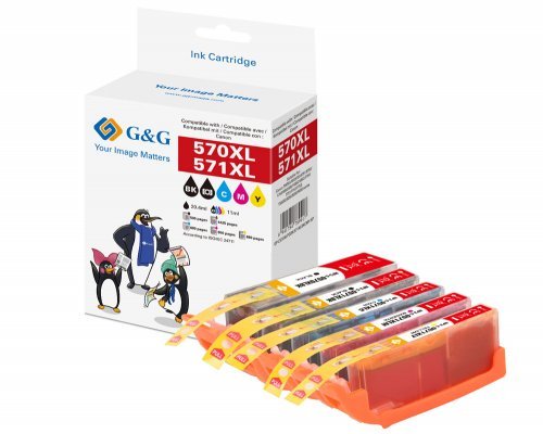 G&G Xl-Cartuchon 5er Set Para Canon Pgi-570xl Cli-571
