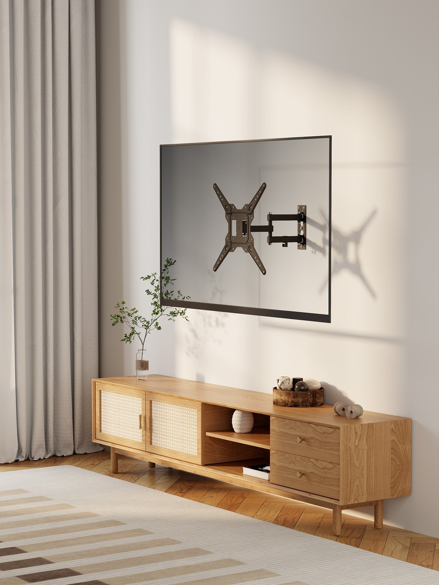 Soporte Manhattan 462624 Para Tv 139,7 Cm (55") Negro