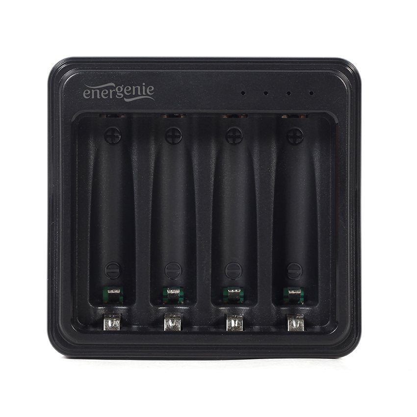 Energenie Cargador De Batería Usb Para Baterías Aa / Aaa, Negro
