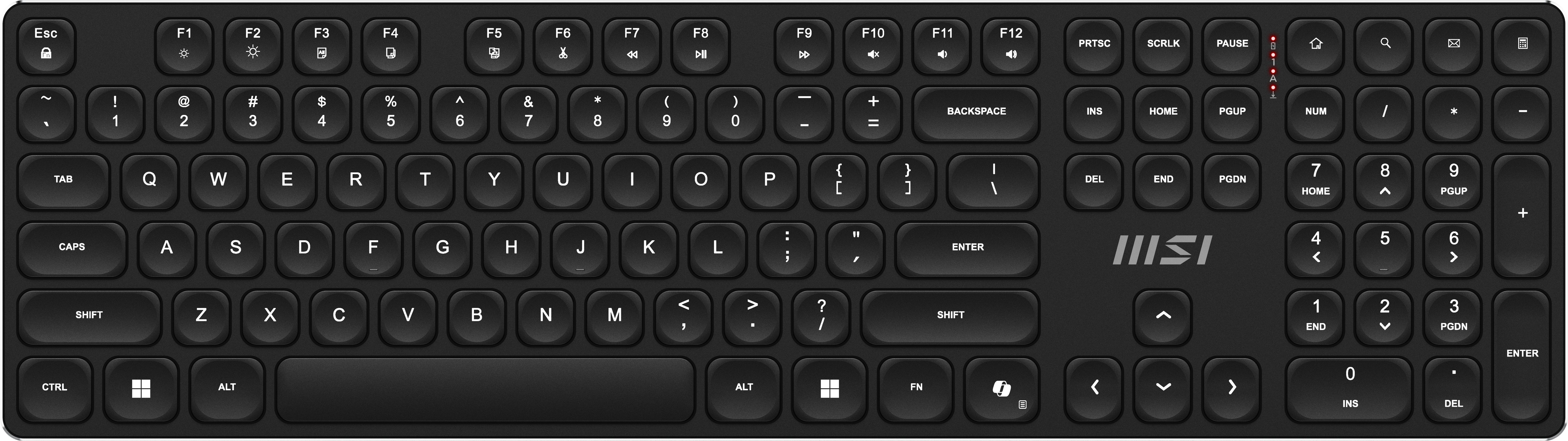 EAN 4711377367042 - MSI FORGE K210 WIRELESS COMBO teclado Ratón incluido Hogar / Oficina USB QWERTY Inglés de EE. UU. Negro imagen 7
