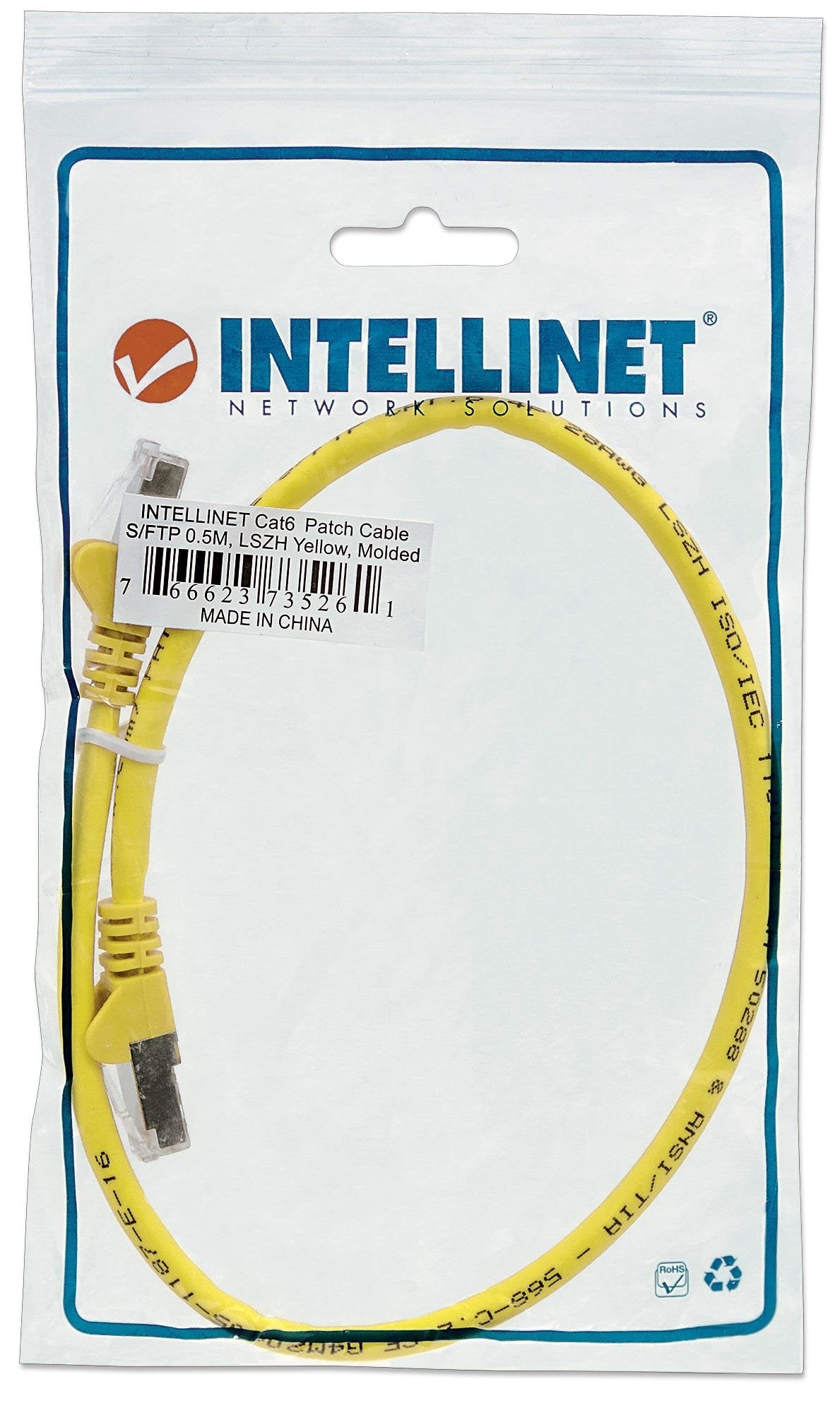 Intellinet Cable De Red Cat6a Cu S/Ftp Lsoh 0.50m Amarillo