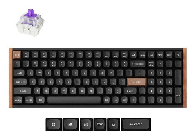 EAN 4894979016690 - Keychron K4H-F1 teclado Juego USB + RF Wireless + Bluetooth QWERTY Negro imagen 1