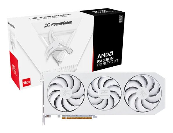Tarjeta Grafica Vga Powercolor Radeon Hellhound White Rx 9070 Xt 16gb Gddr6