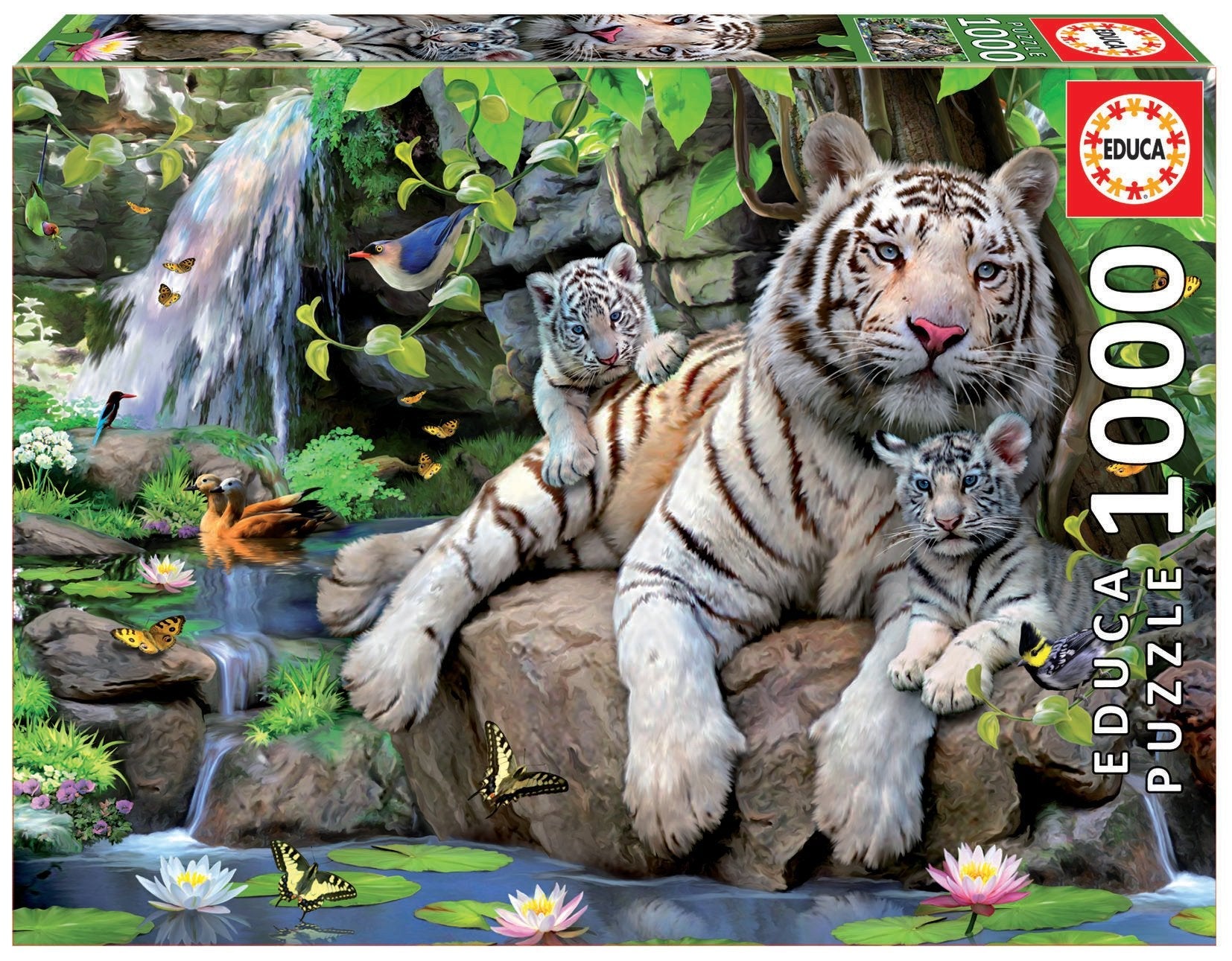 Puzzle Tigre Blancos De Bengala 1000pzs