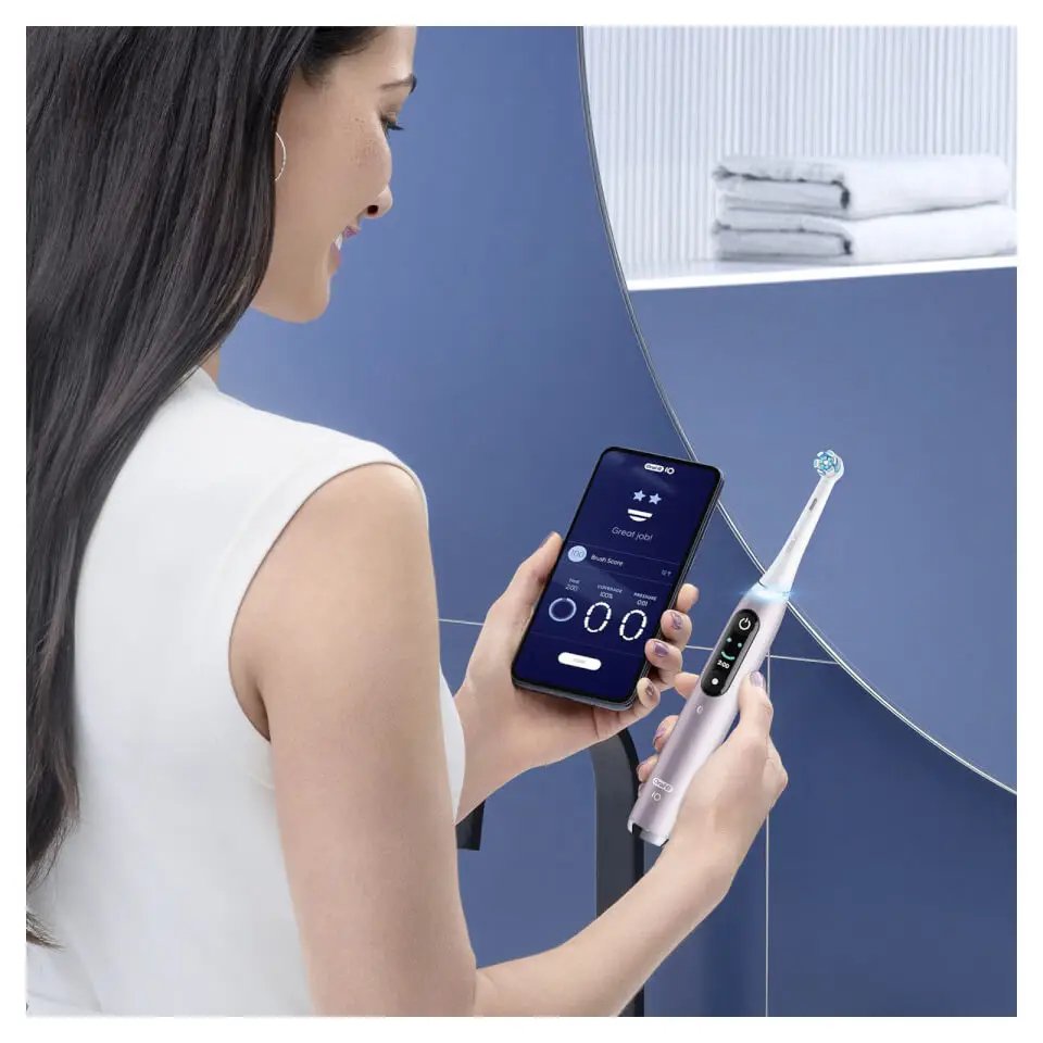 EAN 4210201449058 - Oral-B iO 9 Adulto Cepillo dental giratorio Negro, Rosa imagen 8