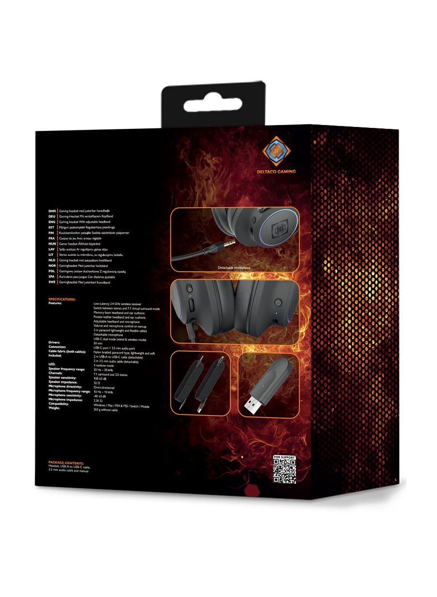 EAN 7333048060815 - Deltaco Gaming DH440 Auriculares Inalámbrico y alámbrico Diadema Juego Negro imagen 16