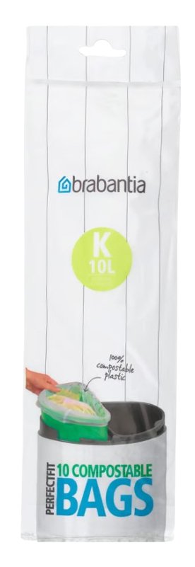 EAN 8710755364983 - Brabantia 8710755364983 bolsa para basura 10 L Verde 10 pieza(s) imagen 1